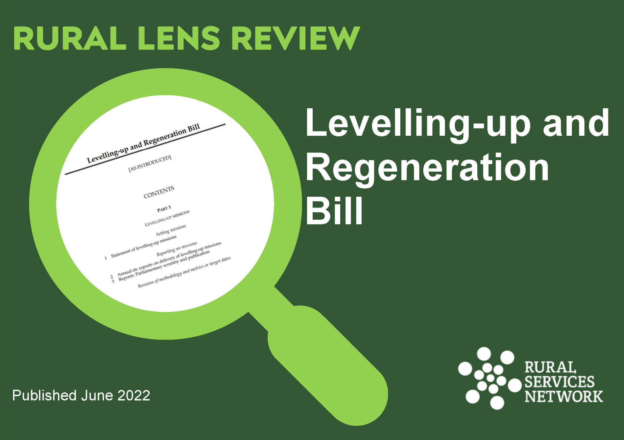 Rural Lens Review Of The Levelling Up And Regeneration Bill Rural Services Network 