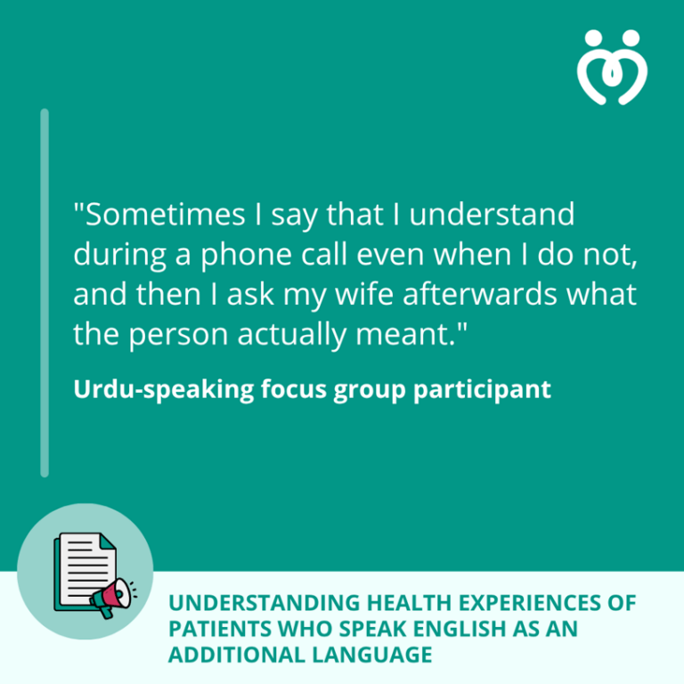 Understanding health experiences of patients who speak English as an ...